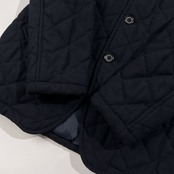 Kent IN TRADITION ケント イン トラディション キルティング ウール ジャケット サイズ L /ネイビーブラック系/メンズ/アイビー/トラッド