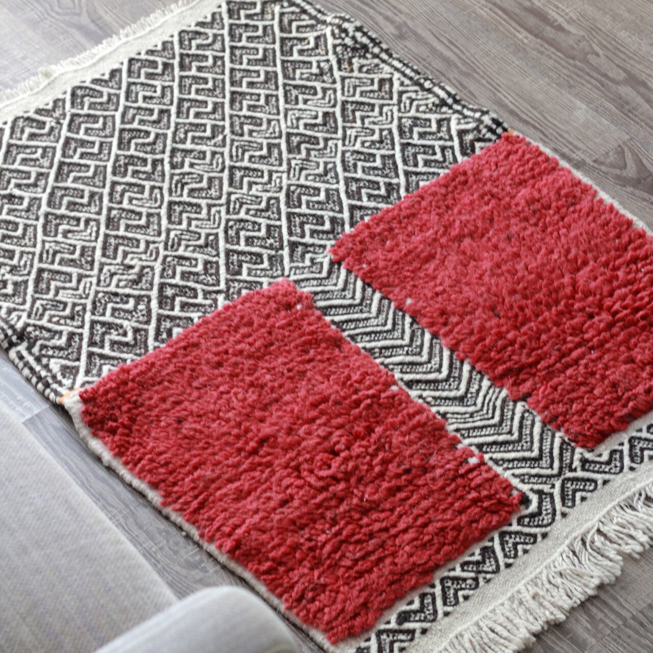 モロッコ ザナフィ RUG 約120×65m ミックスザナフィラグ モロッコラグ ザナフィ専門店 Mozeka -モゼカ-