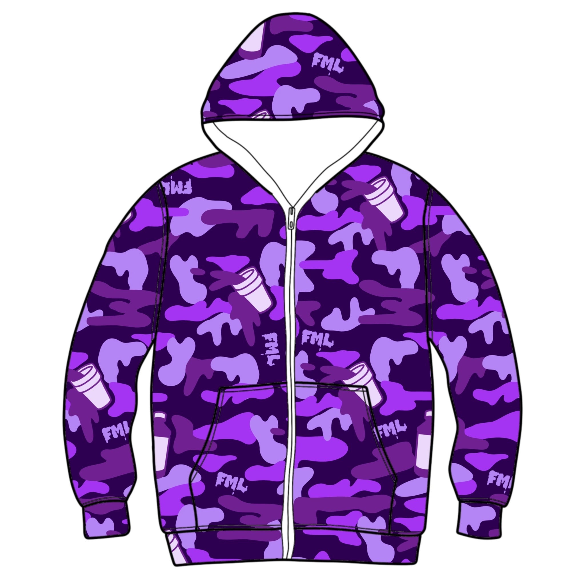 FWM UNDERGROUND¥OKO SHIRT ( PURPLE) | FUCK MY LIFE & FLEXWITME