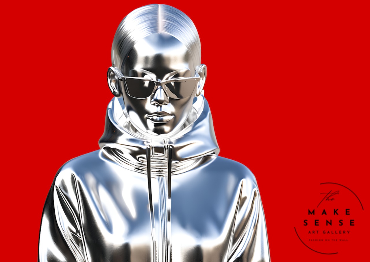 Iron Girl 1｜スタイリッシュな鉄の質感を纏う女性アートポスター｜モダン空間に映える独創的デザイン｜A2ポスター