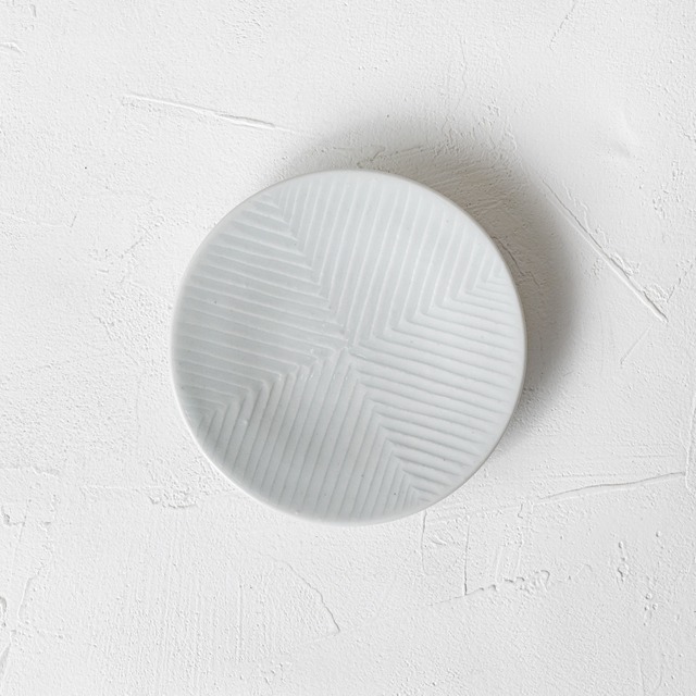 【石川 裕信】輪花5寸皿（グレー）