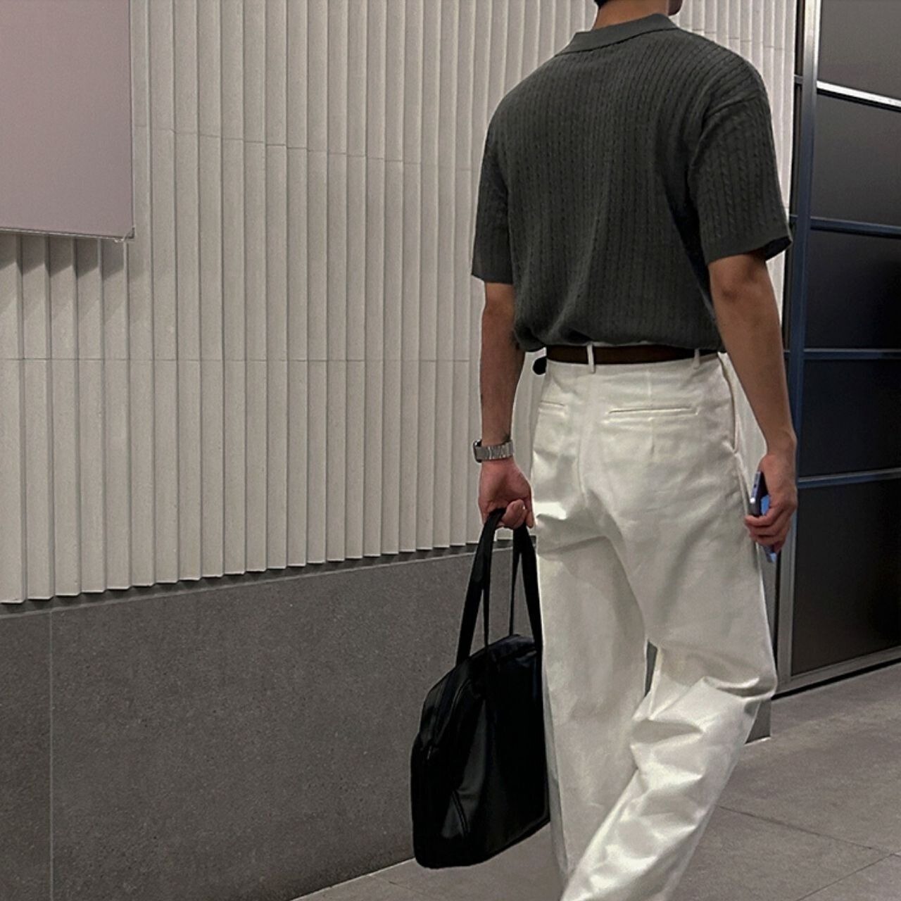 ケーブルニットポロシャツ　MT0080460