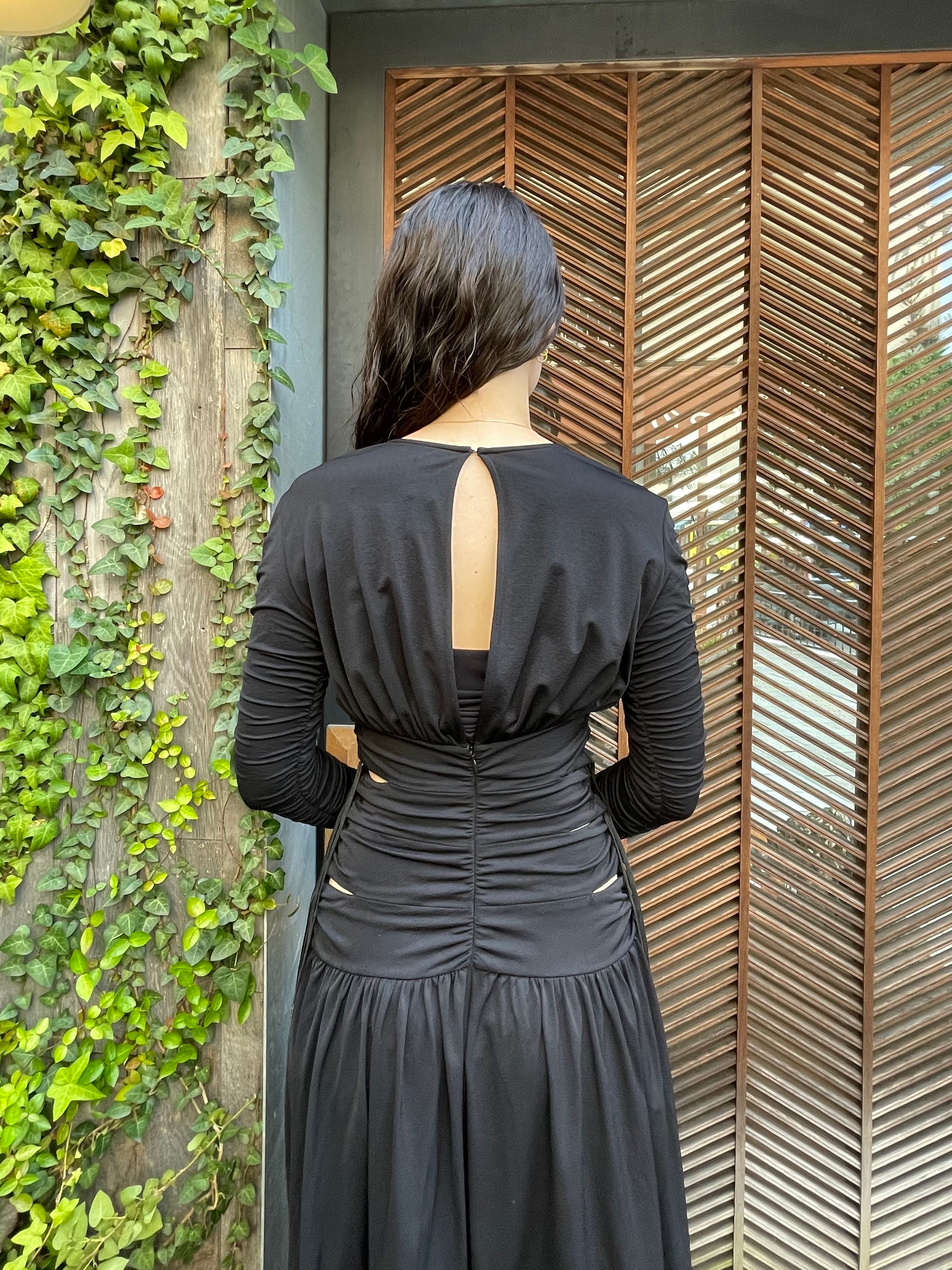 FETICO フェティコ / NYLON JERSEY GATHERED DRESS | TRENTオンライン 