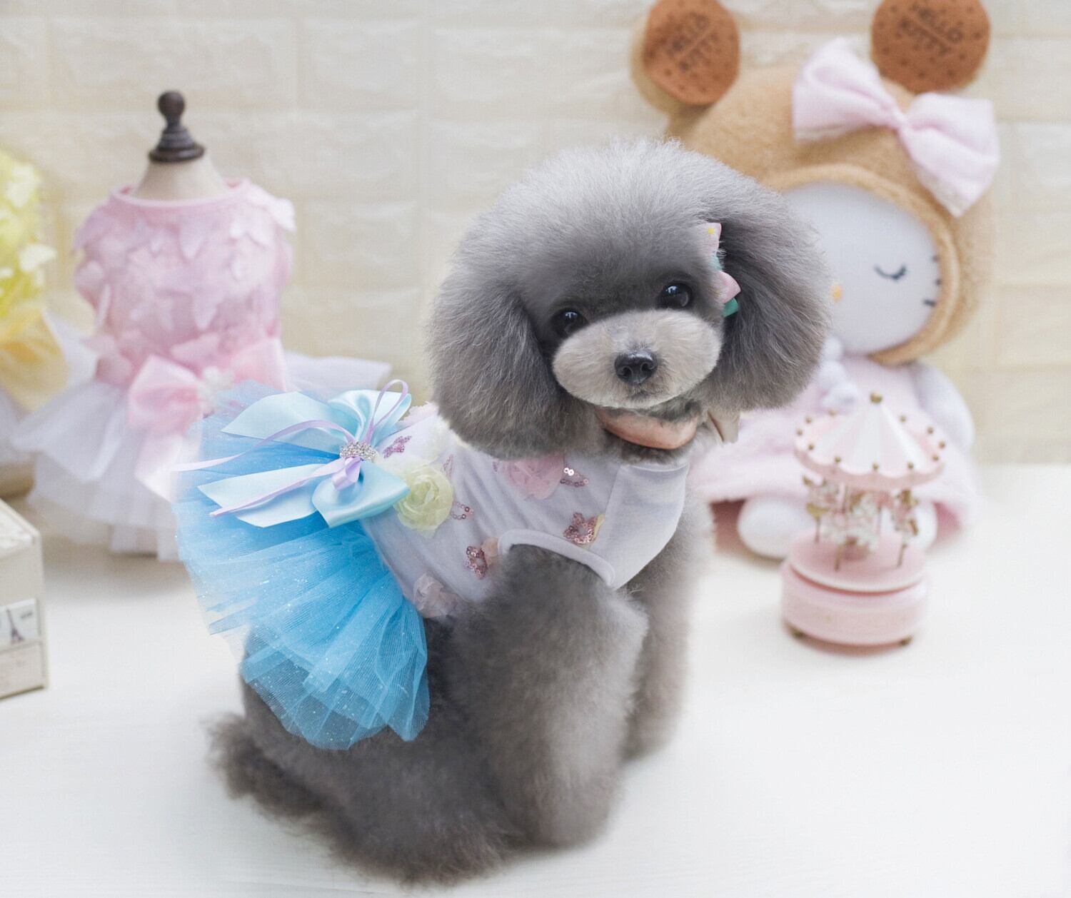 すぐにお届け！】チュールドレス ワンピース 犬服 ペット服 ドッグ