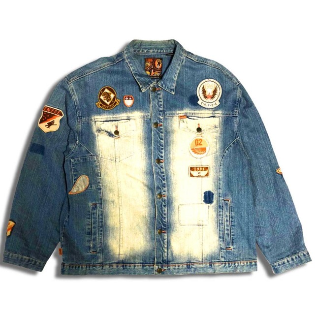00s エニーチェ ワッペン デニムジャケット XL ENYCE オーバーサイズ 