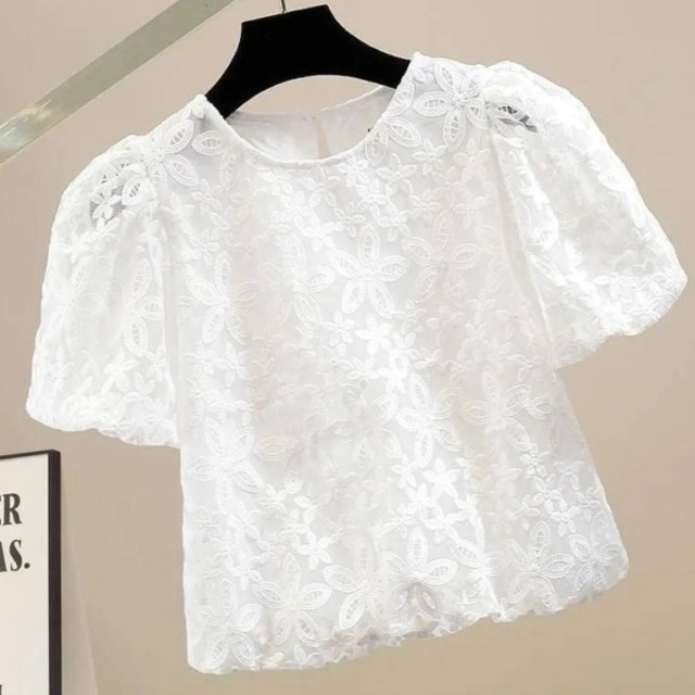 レース ショート パフスリーブ カットソー 236155