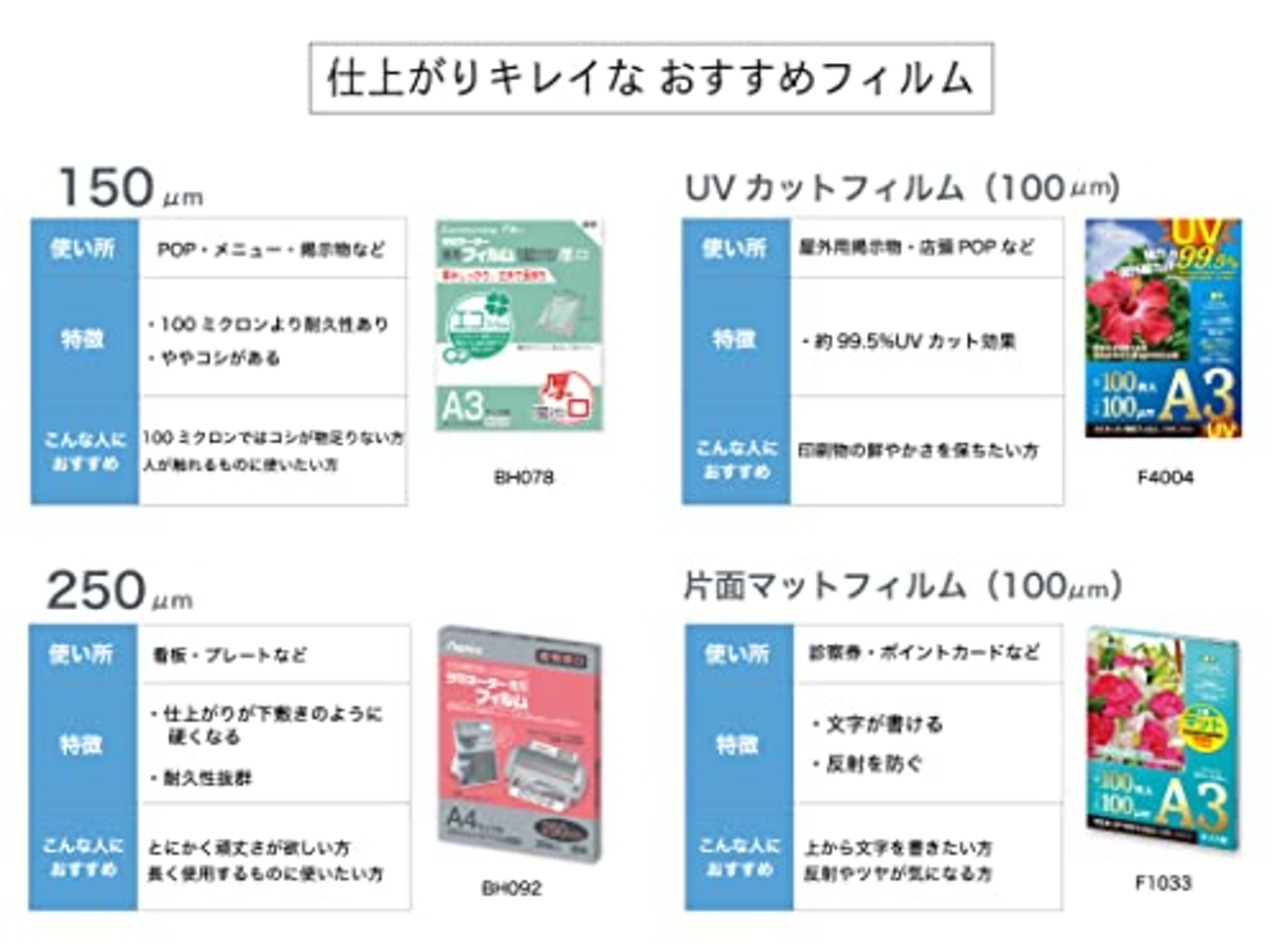 アスカ ラミネートフィルム A4サイズ F1026 静電防止 100枚入り 100μ