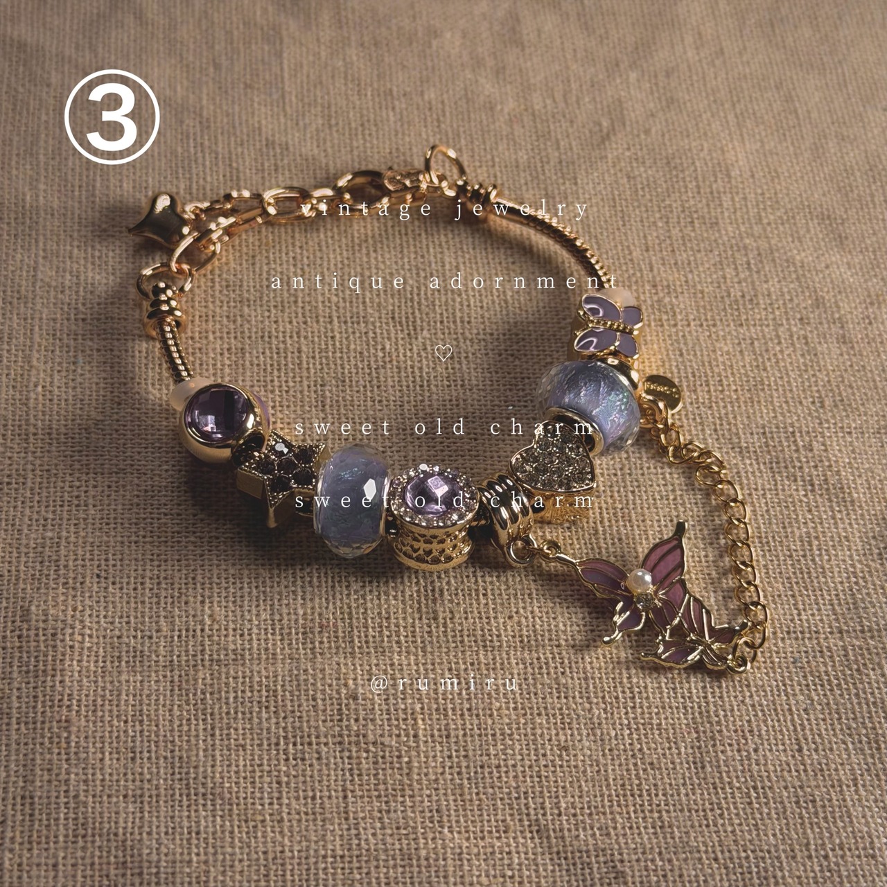 ハンドメイド スウィートオールド ロマンチック 手作り ブレスレット - 4