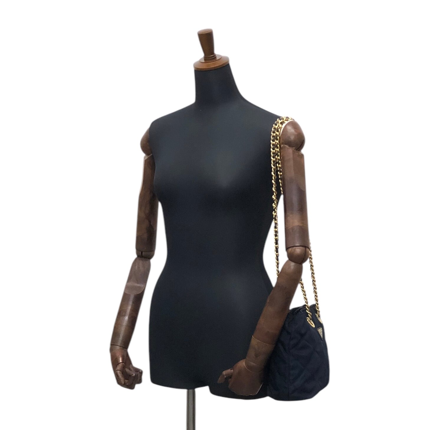PRADA プラダ ショルダーバッグ ネイビー トライアングルロゴ ナイロン