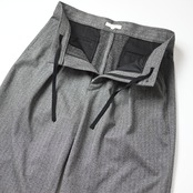 SAYATOMO / 2-Tack Herringbone Wide Slacks