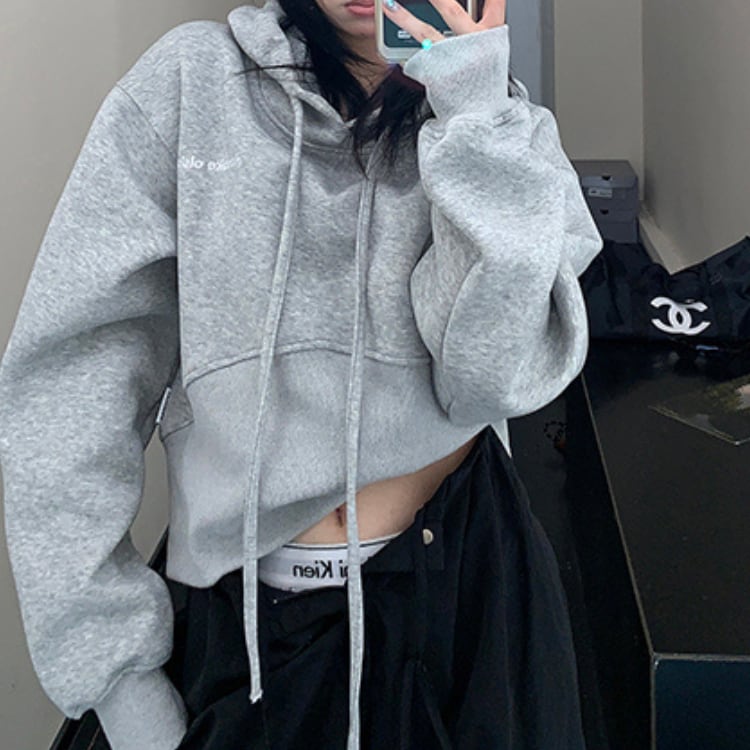 クロップド プルオーバー スウェット ◆2col L00292