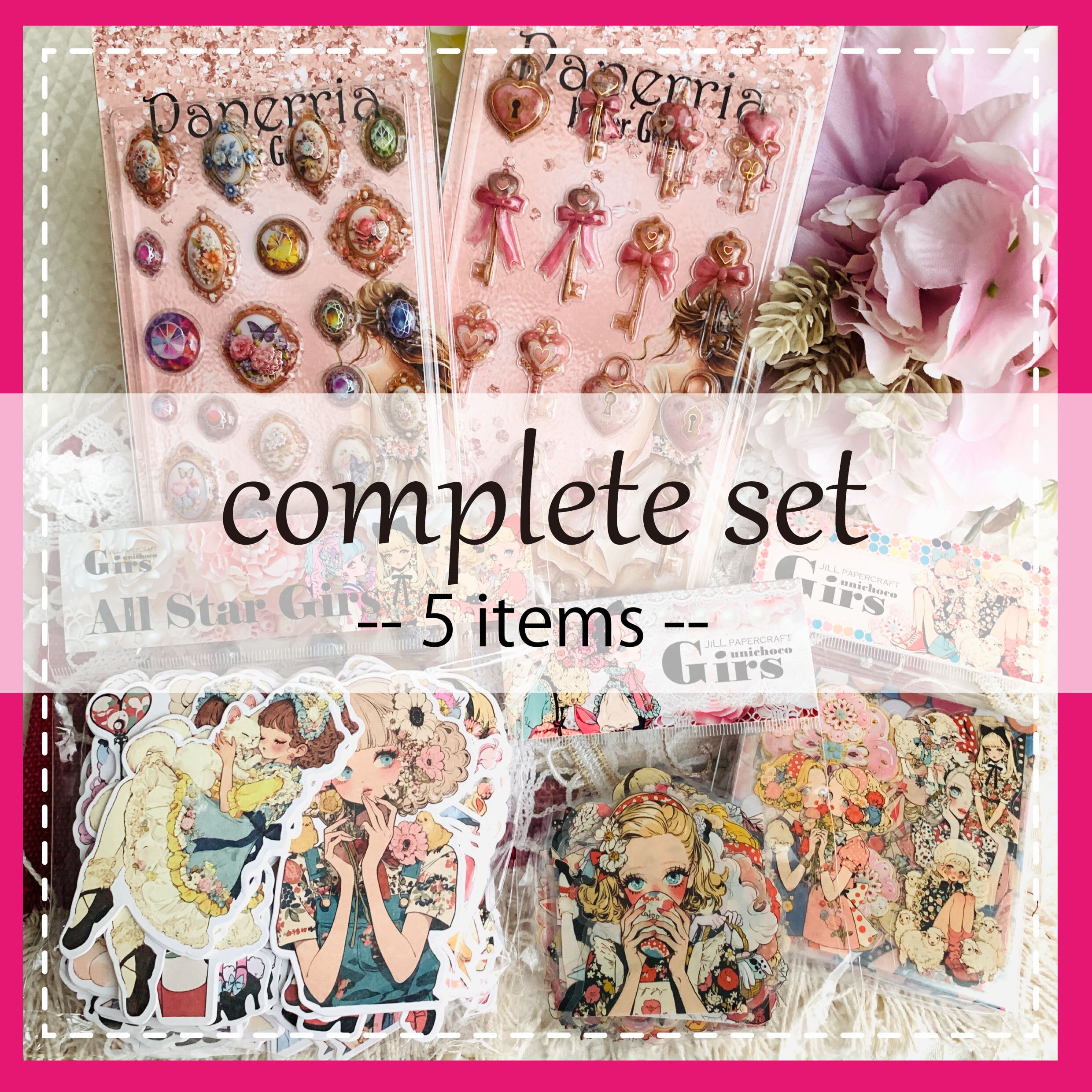 【R】♡コラージュシート♡5種セット♡5 unichoco x jiLL】A5コラージュシートセット 2nd anniversary | JiLL