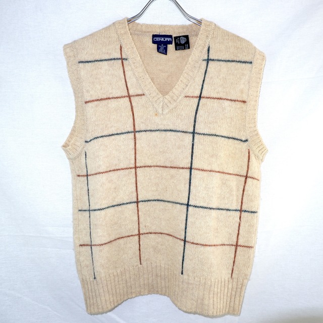 [M] Antique Retro Knit Vest | アンティーク レトロ ニット ベスト