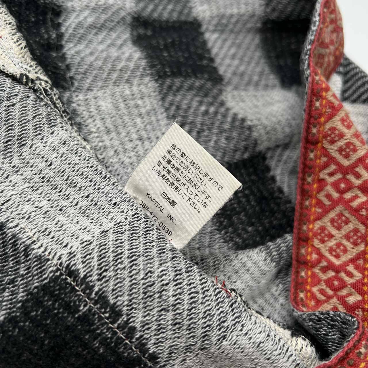 KAPITAL キャピタル ネイティブ切替 チェック柄 半袖シャツ サイズ L
