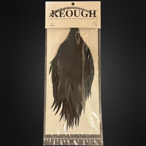 【KEOUGH】コックネックハックル #2 ダイドブラック
