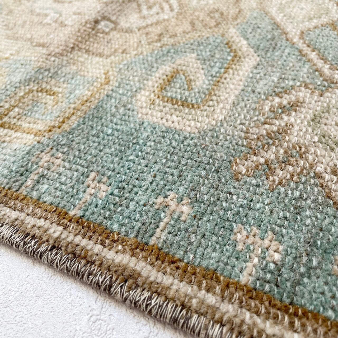 ヴィンテージラグ｜スモール vintage rug small * ミスティックグリーン mystic green 46×88