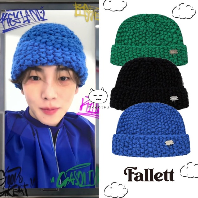 ★SHINee キー 着用！！【FALLETT】BOLD KNIT BEANIE - 3COLOR