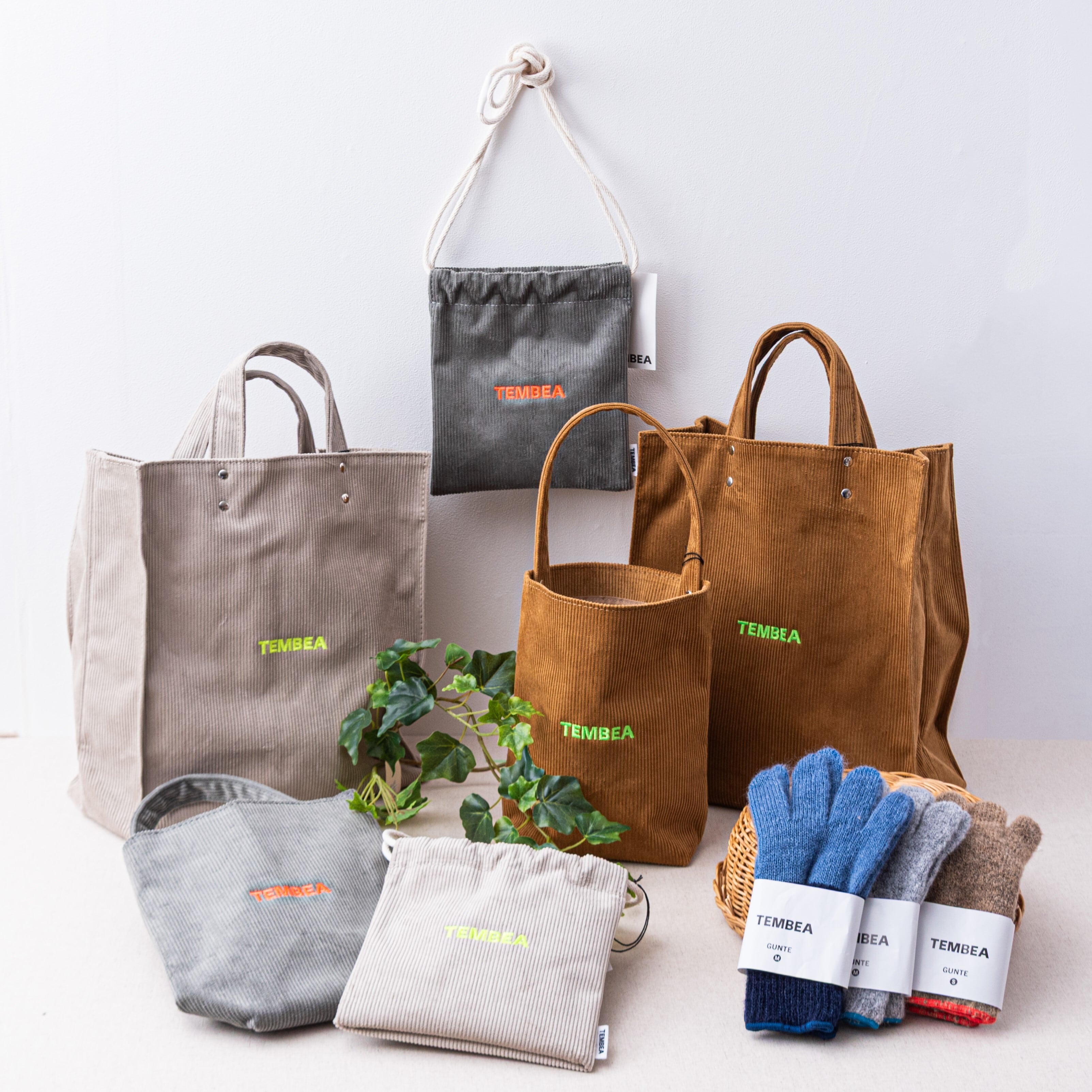 TEMBEA│PAPER TOTE MEDIUM CORDUROY ｜テンベア｜ペーパートート