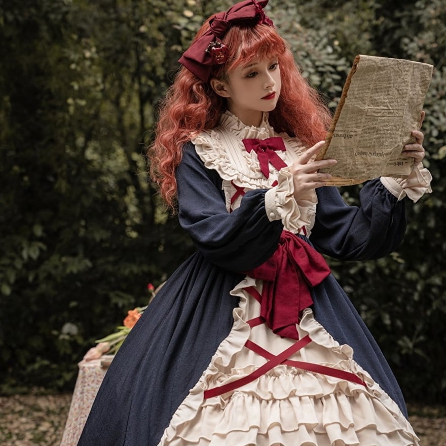 SEASONZ クラロリ エレガント ノスタルジック フリル ウエストリボン