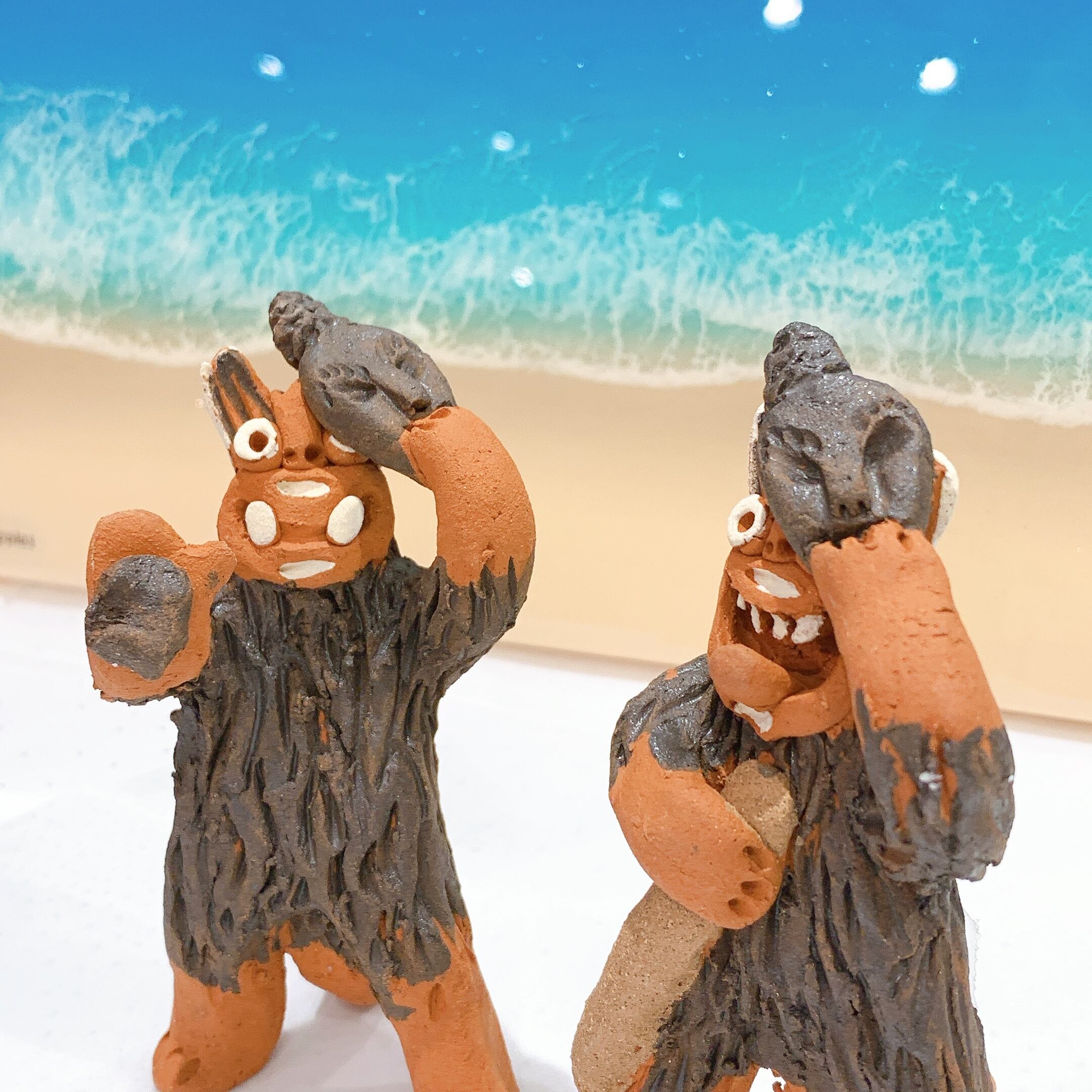 Mi shisa【送料込】沖縄文化パーントゥシーサーペア (T-A51) | tete by