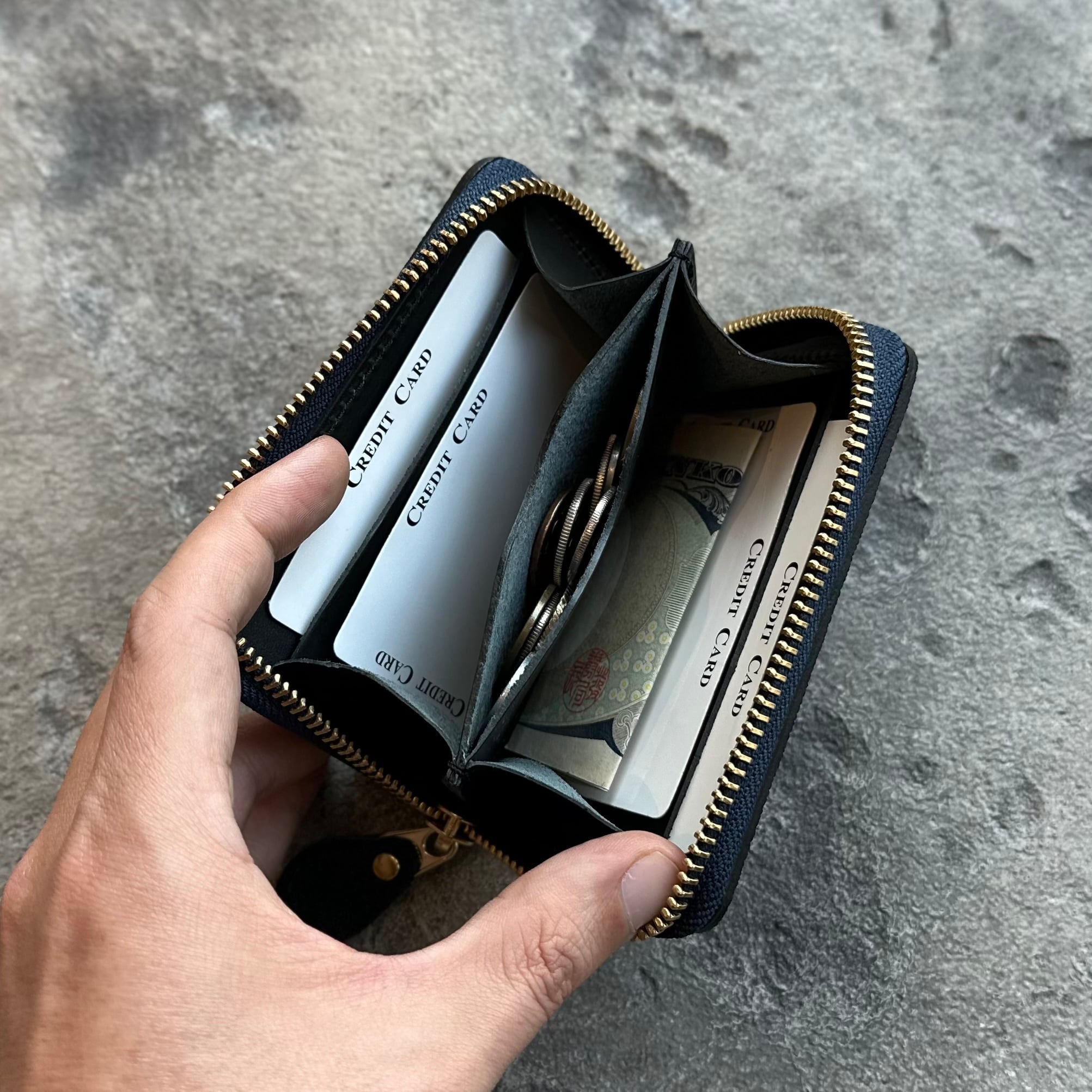 直営店限定商品】ミニウォレット ラウンドジップ エレファント(ダーク