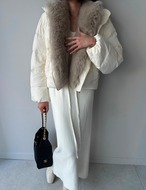 【新作5％OFF・3日間】FoxFur 100% & Goose-Down100% Short Padding_2colors