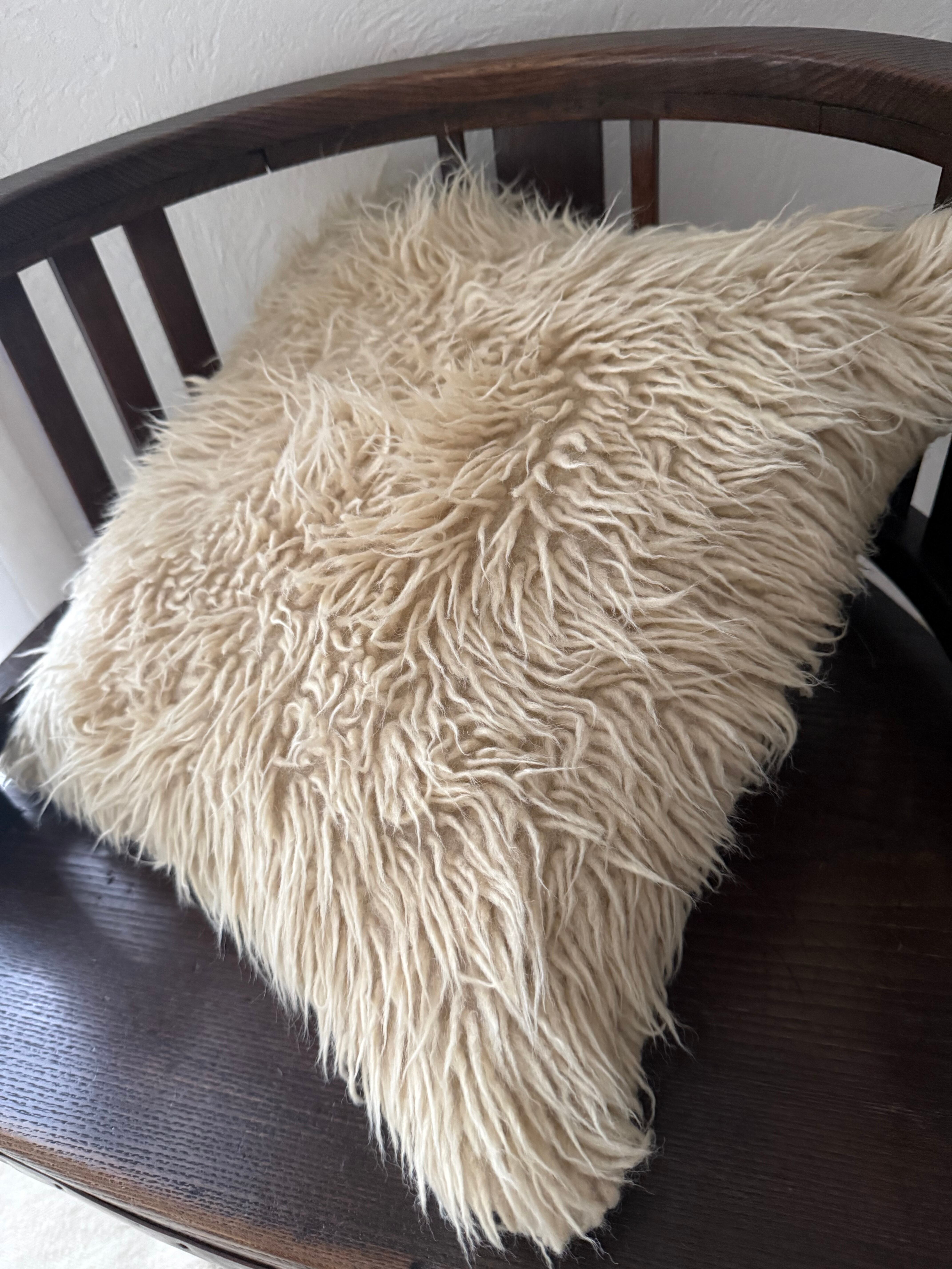 258 Vintage Tulu Sheep Cushion Cover Bヴィンテージ トゥル シープ