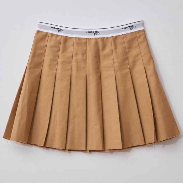 HOMME girls　PLEATED MINI SKIRT　BEIGE