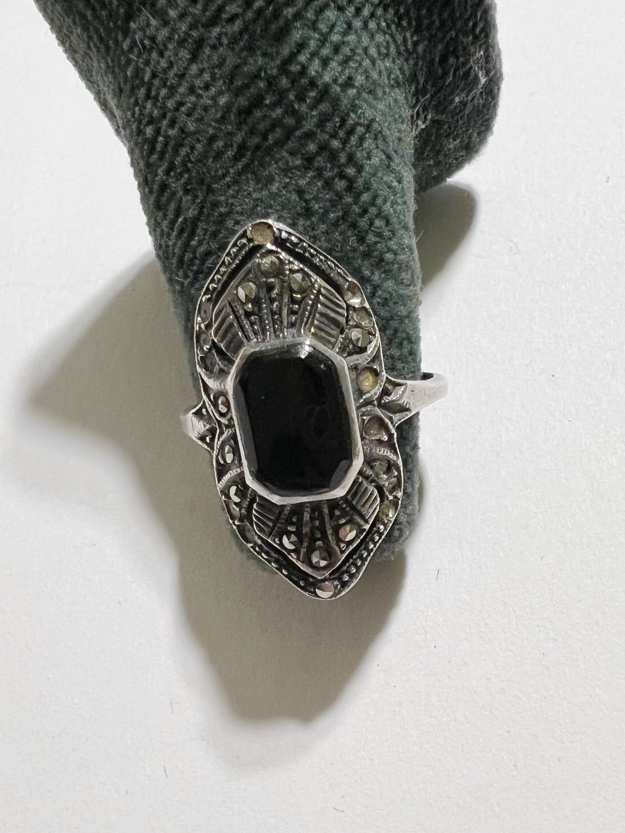 11号】Vintage 925 silver × onix ring ( ヴィンテージ シルバー ...