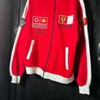 Ferrari マイケルシューマッハ コットンレーシングジャケット 赤白 フルデコ刺繍 フェラーリ S