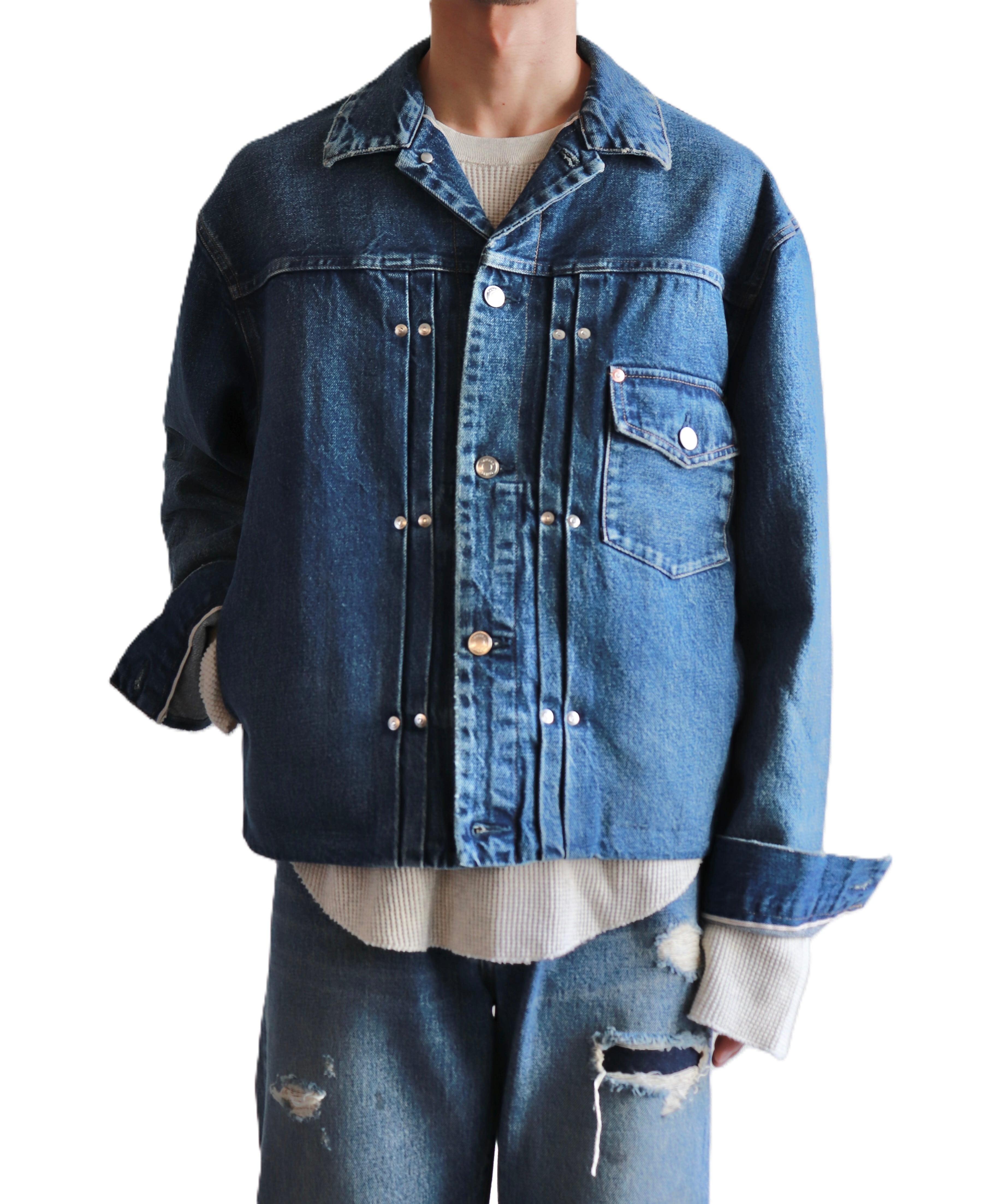 ジャケット・アウター TANAKA ST-45 ancellm wism etoqk TANAKA / ST-45 THE JEAN JACKET (VINTAGE BLUE) | AfterSchool