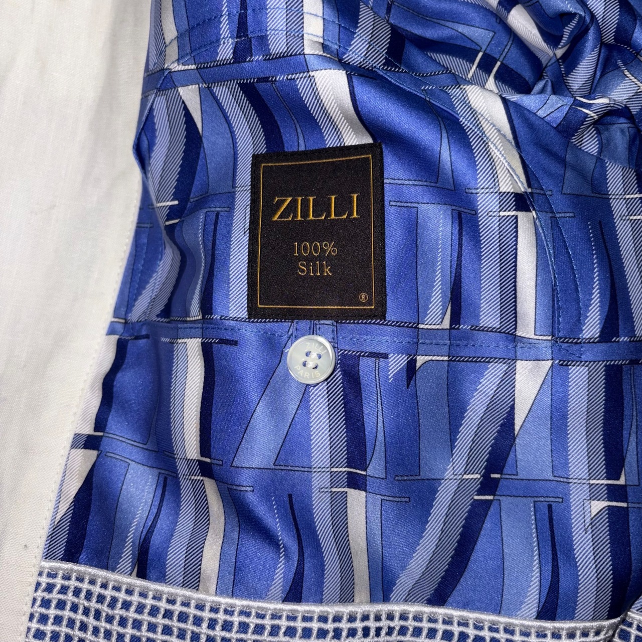 ZILLI leather switching cashmere silk drizzler jacket