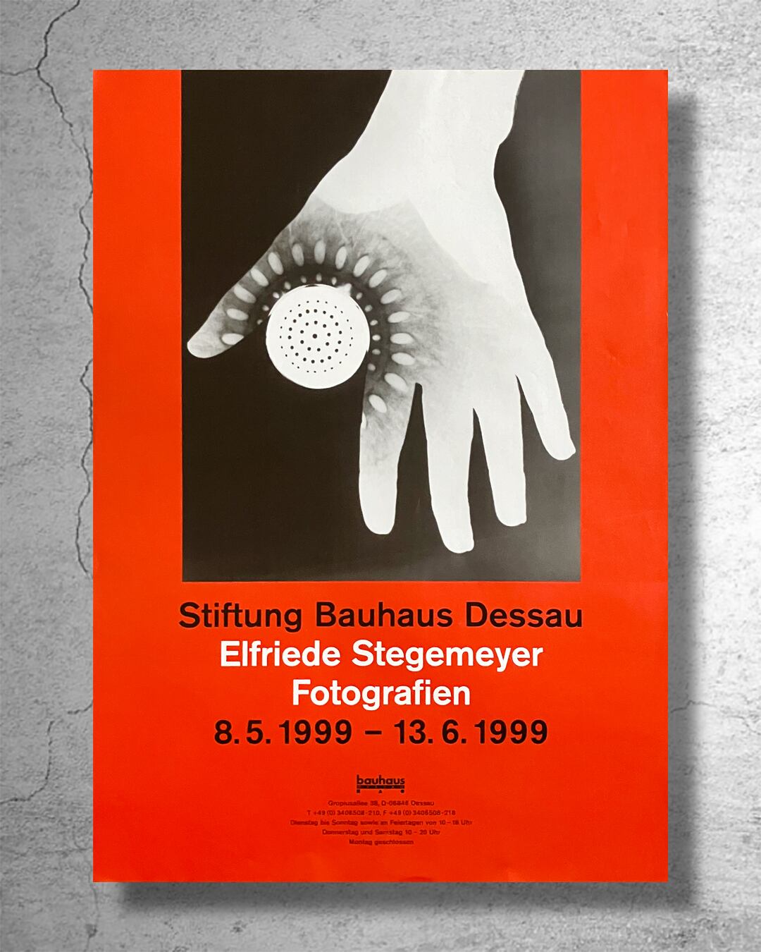 写真家『エルフリーデ・シュテーゲマイヤー』1999年BAUHAUSデッサウ校舎での展示告知ポスター
