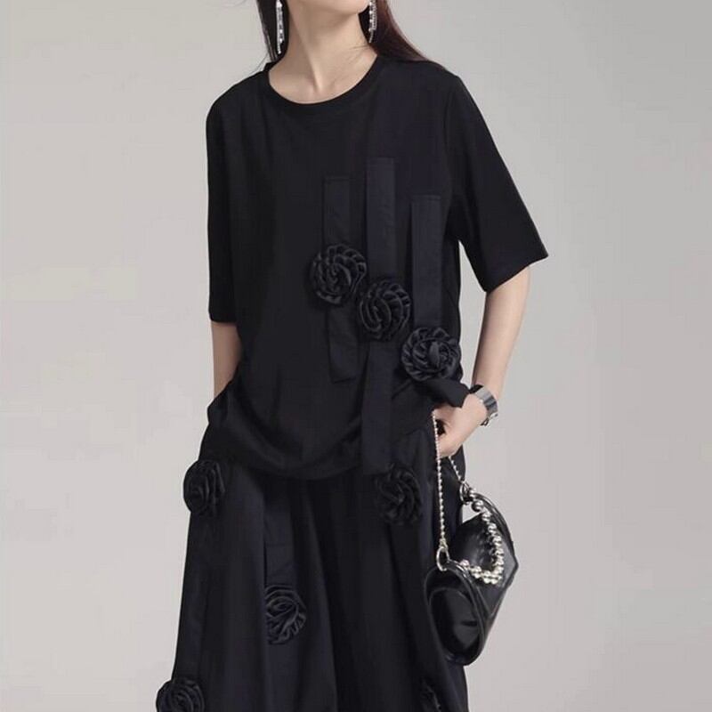 ルーズスリムラウンドネックTシャツ A0271