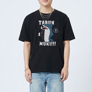 【はんぶん!? BONESサメTシャツ】半分スケルトンサメデザイン｜おもしろサメT ユニセックス