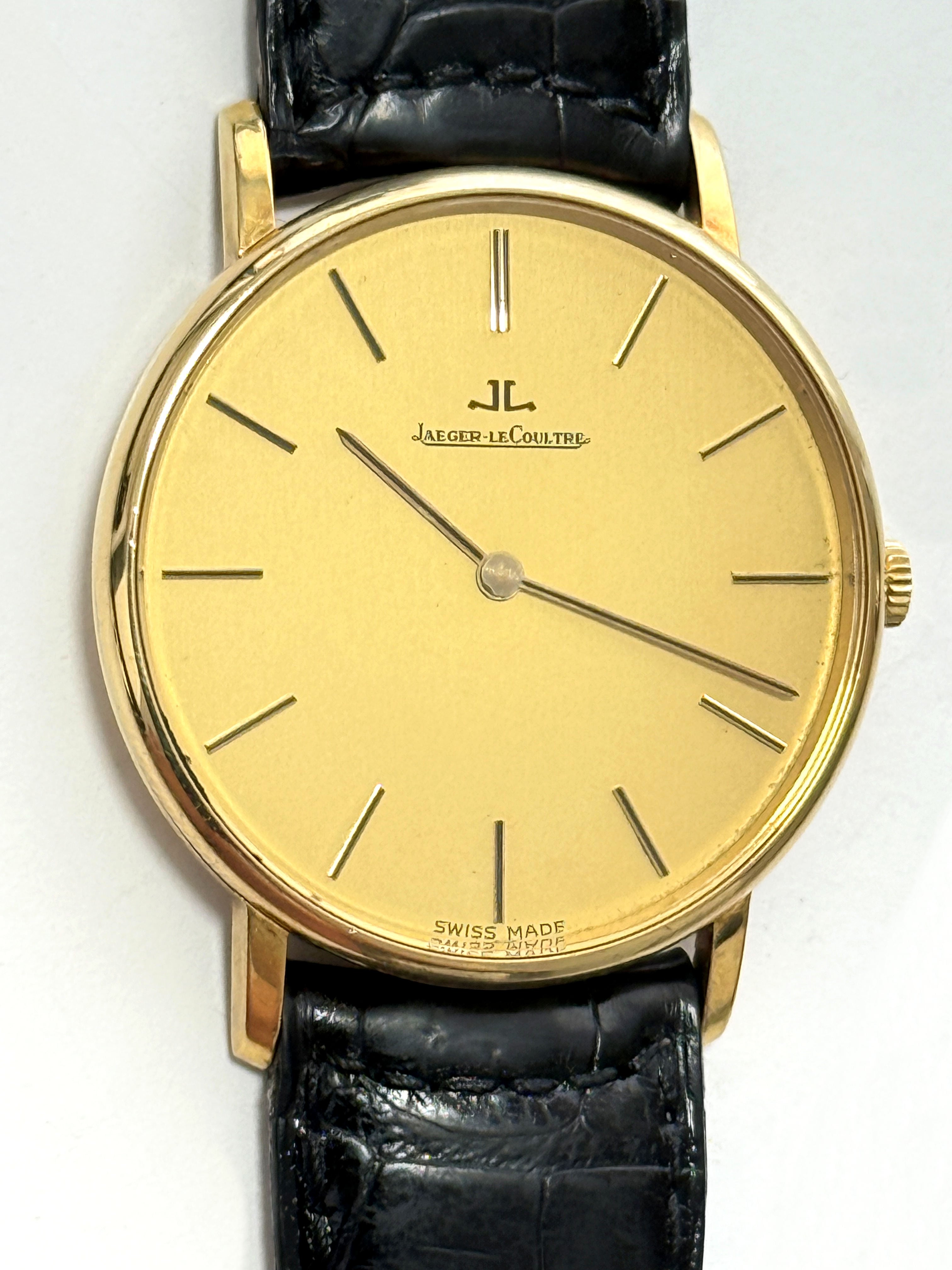 レア 希少 Jaeger LeCoultre ジャガールクルト K18 YG ラウンド スリム