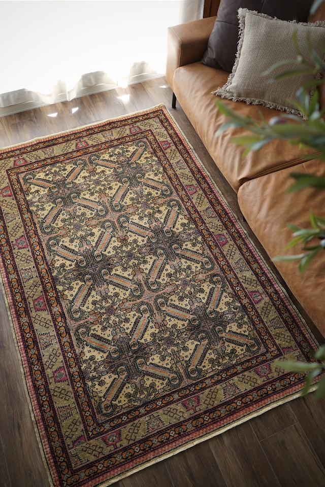 【583】Vintage Turkish Kayseri rug 1970's