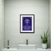 Cosmic Oracle｜神秘と知性が交差する象徴的ポートレートアート｜宇宙的世界観が空間を支配する一枚｜