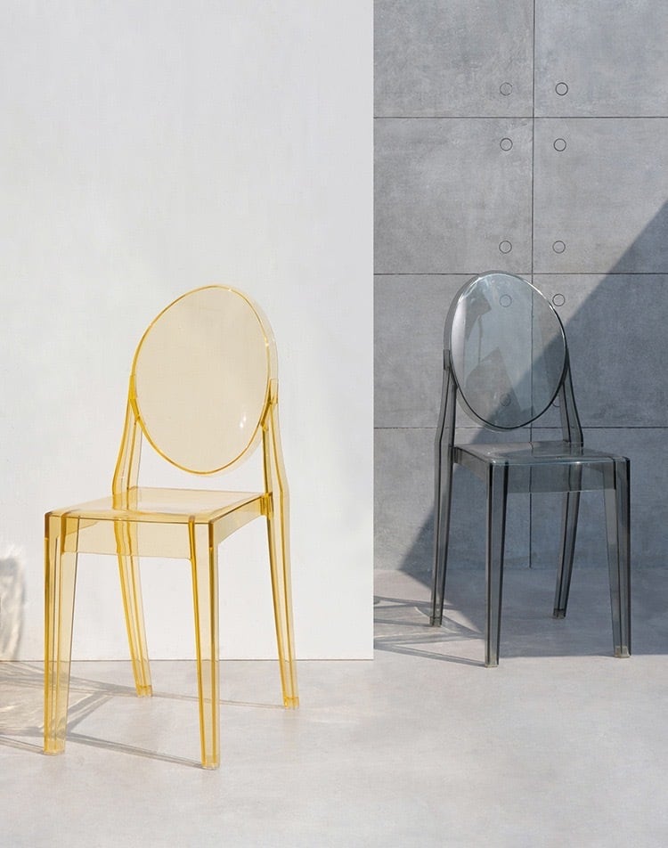 colorful clear chair | The Blue Planet