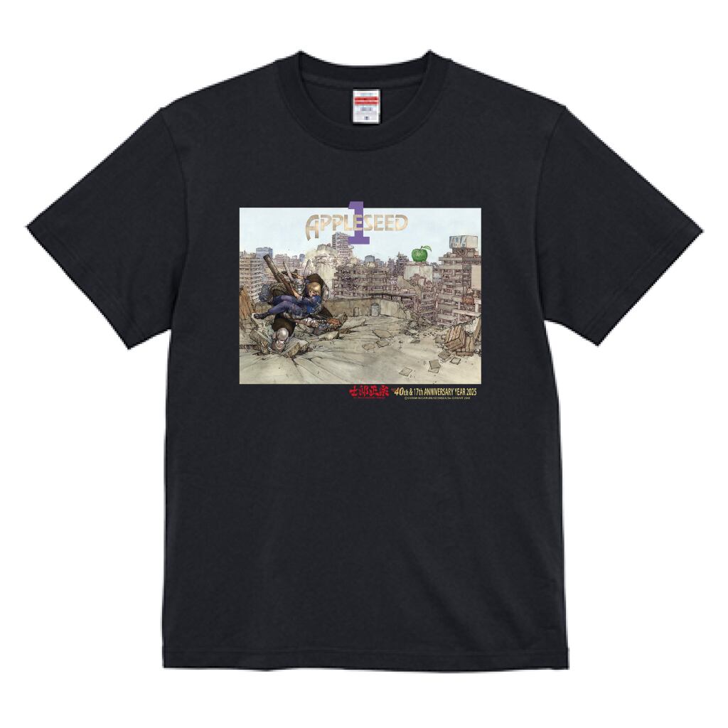 士郎正宗キャラクターTシャツVol.17B アップルシード1巻見開きタイプ