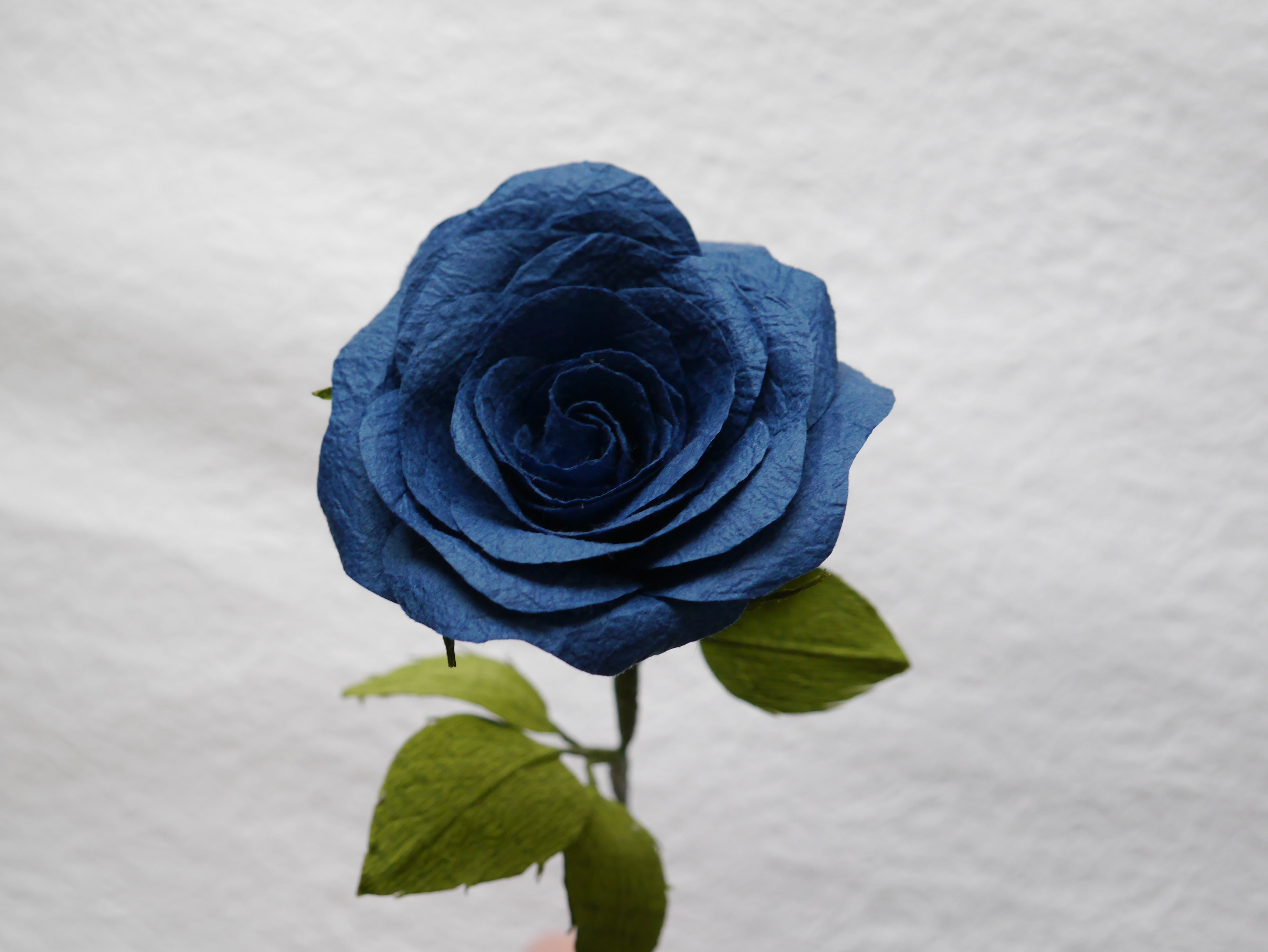 和紙のバラ＿青ver. | ・華・魅せ・ギャラリィ あいりぃ 〜越前和紙の花〜