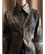 MADE IN ITALY alphabet pattern shirt-4853-8
