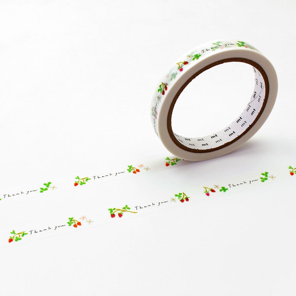 mt 強粘着マスキングテープ いちご 直径約10cm | hacohalu 紙雑貨