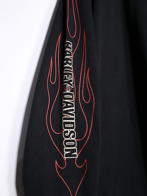 "Harley-Davidson" 刺繍 logo and sleeve printed l/s tee