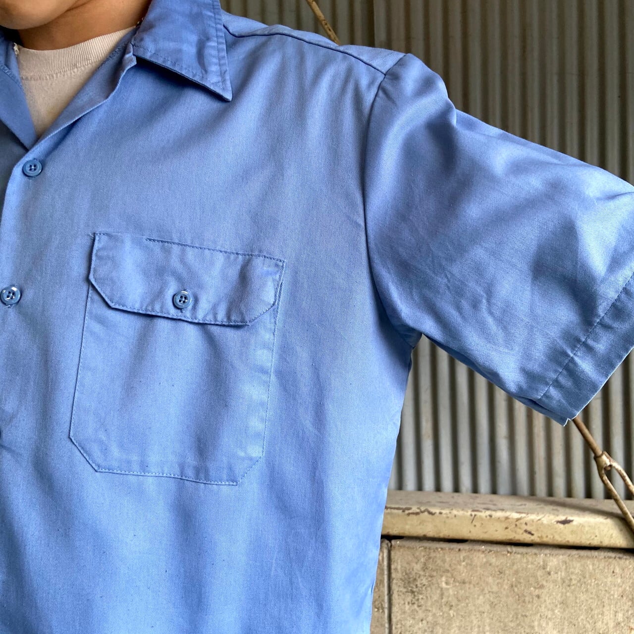 90s ビンテージ Dickies ×ローリングストーンズ 半袖ワークシャツ