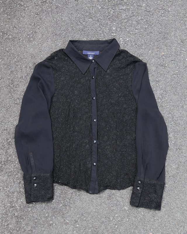 Sheer lace docking shirt