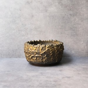 やちむん FUCLAY 植木鉢 鉢 FUCLAY black 釉薬  沖縄県今帰仁の窯 やちむん 植物 沖縄  【fuc_pot-43】