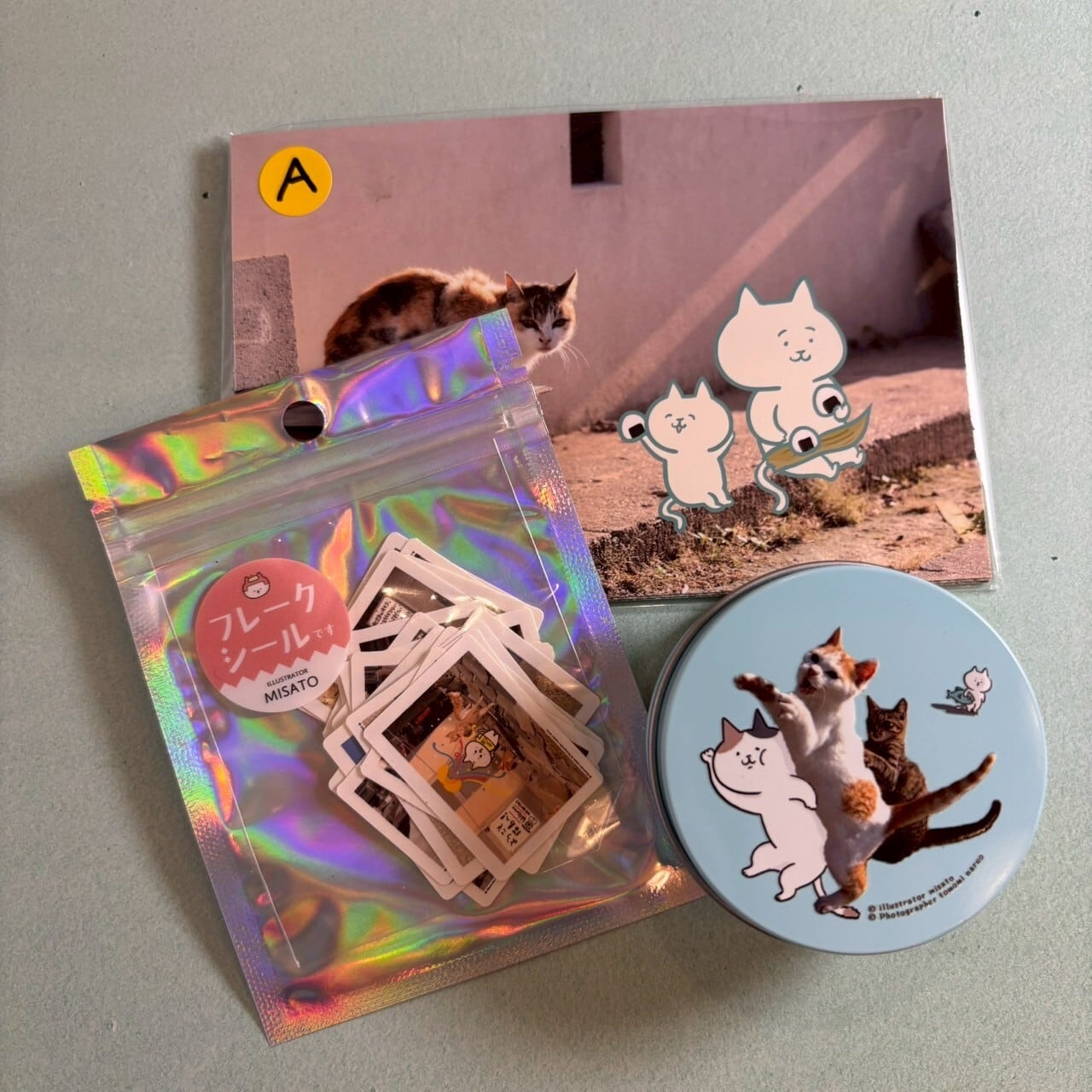 【写真×イラストコラボ】猫島猫の日常 オトクな缶小物入れセット(2種類)