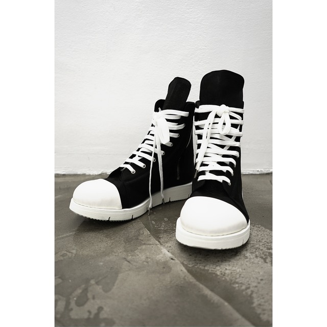 [A.F ARTEFACT] (エーエフアーティファクト) ag-6080-1 Hi-cut Sneakers (BLACK × WHITE)