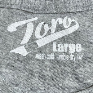 【TORO BJJ】Tシャツ 格闘技用品 プリント バックロゴ 半袖 グレー t-shirt  LARGE us古着